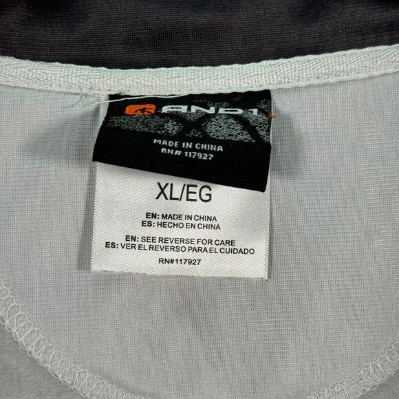 And1 Track Jacket Mens Extra Large White Full Zip Sweatshirt Basketball Hoop Mix - Picture 5 of 11